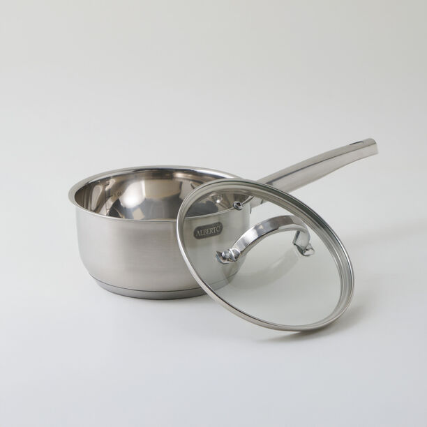 Alberto stainless steel saucepan with lid 8.5*16cm 1.7L, silver image number 2