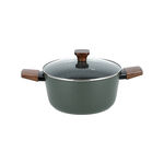 Alberto 7 piece green aluminum cookware set image number 3