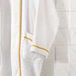 100% cotton bathrobe with gold sateen piping size S/M image number 7