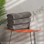 Boutique Blanche grey ultra soft cotton bathroom towl 100*150 cm image number 5