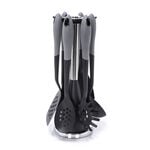 Alberto 6 piece cooking utensil set black and grey color image number 1