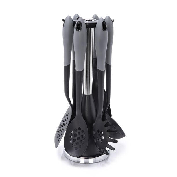 Alberto 6 piece cooking utensil set black and grey color image number 1