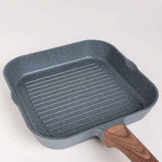 Alberto Cast Ceramic Grill Pan Silver Color