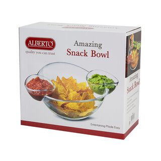 Alberto Deep Snack Bowl With Two Dipping Bowls