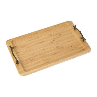 Bamboo Tray With Woody Handles
