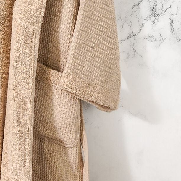 Ambra beige cotton bathrobe S/M image number 8