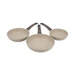 Alberto 3 piece brown granite frypan set 20/24/28 cm image number 2