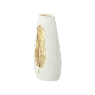 Ceramic Vase Feather Gold 