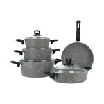 Alberto 9 piece grey granite cookware set image number 0