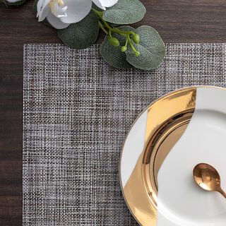 لا ميسا طقم لبادات مائدة بلاستيك بني 4 قطع 30*45 سم