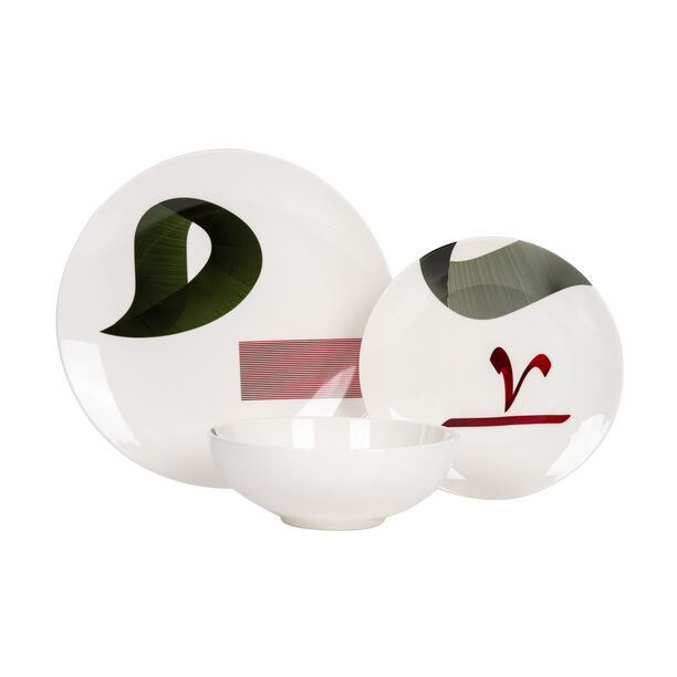 La Mesa white porcelain 18 pc dinner set image number 1