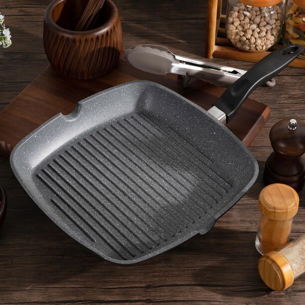 Alberto Grill Pan L:28*W:28*H:4.5 Cm Marble Color image number 7