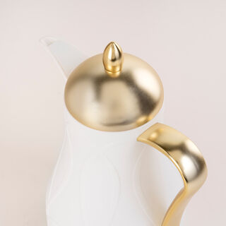 Dallaty white and gold plastic flask 1L 2 pcs