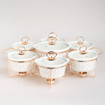 7 Pcs Round Food Warmer With Stand image number 0