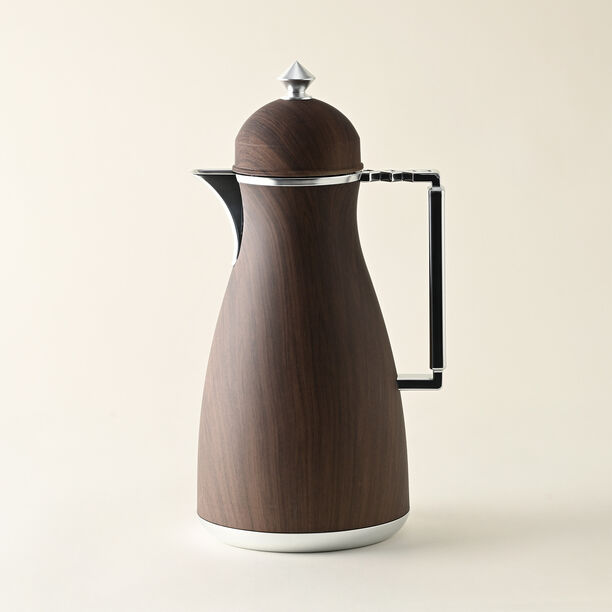 طقم دلات بلاستك لون بني غامق تصميم كوفه سعة 1 لتر من دلتي image number 1