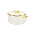 La Mesa matte off white & gold plastic food warmer 4L image number 1
