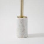 Homez marble side table 31*31*51cm, white image number 2