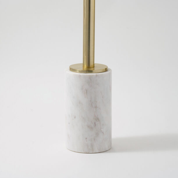 Homez marble side table 31*31*51cm, white image number 2