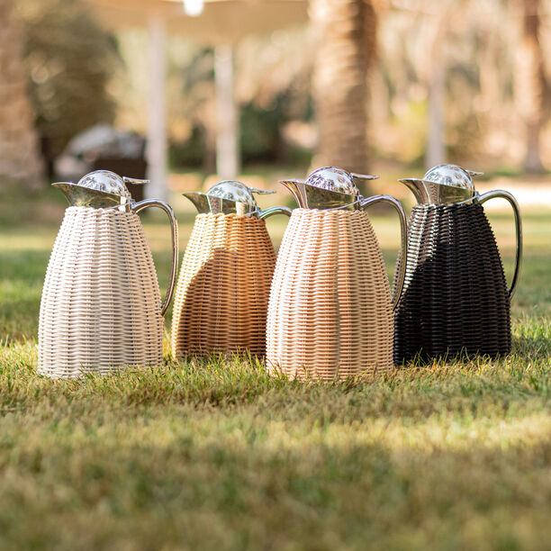 Dallety Stainless Steel Vacuum Flask Design Of Bamboo Light Beige 1L image number 3