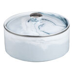 La Mesa blue silver marble date bowl with lid 13*9 cm image number 5