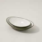 Rio Oval Bowl 2 Pieces Set Green Glaze image number 0