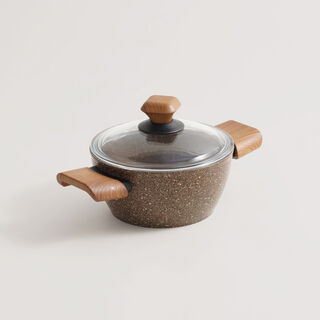 Alberto aluminium 9pcs cookware set, brownstone