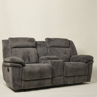 2 Seater dark gray recliner