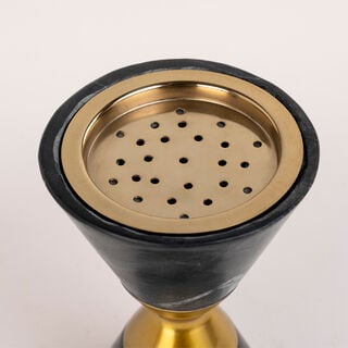 مبخرة رخام باللون الأسود بقطر 11*19 سم