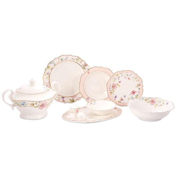 طقم سفرة بورسلان فاخر 47 قطعة image number 2