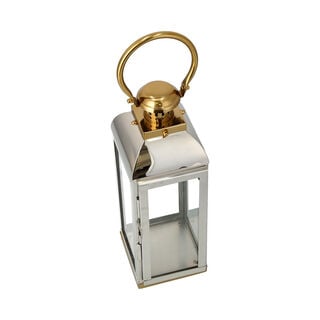 Lantern Stainless Steel Silver & Gold