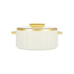 La Mesa matte off white & gold plastic food warmer 4L image number 0