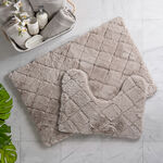 Cottage grey polyester bathmat 60*90 cm image number 0