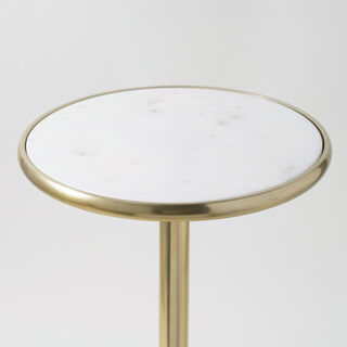 Homez marble side table 31*31*51cm, white
