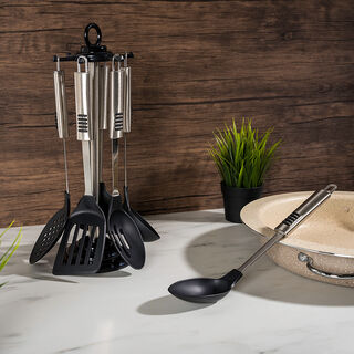 Alberto 6 piece stainless steel cooking utensil set