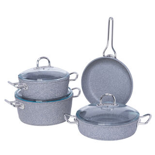 Granit Firin 7 Pcs Cookware Set With Stainless Steel Handle