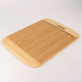 Bamboo Cutting Board With Juice Grooved Borders 