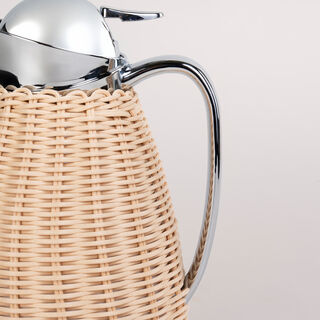 Dallety Stainless Steel Vacuum Flask Design Of Bamboo Light Beige 1L