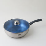 Alberto stainless steel ftypan with lid 30*8.5cm 6.0L, silver image number 1