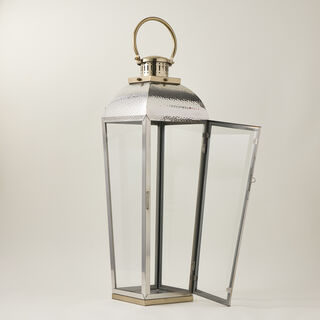 Lantern Gold And Silver 25.4 Cm X Ht:81 Cm