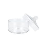 Alberto transparent glass candy jar 3 layers with lid 18*16 cm image number 2
