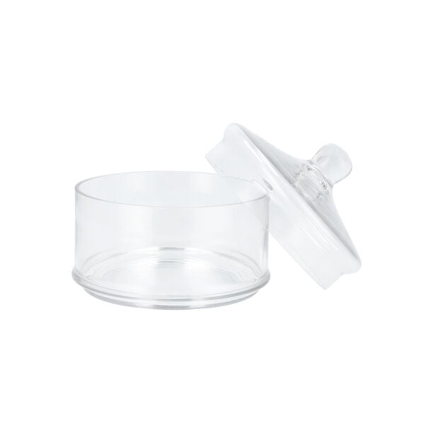 Alberto transparent glass candy jar 3 layers with lid 18*16 cm image number 2