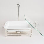 طبق تقديم مع سخّان مستطيل image number 3