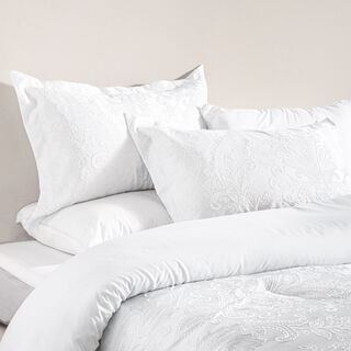 Boutique blanche jacquard 3pcs queen size comforter set, white 200*240cm