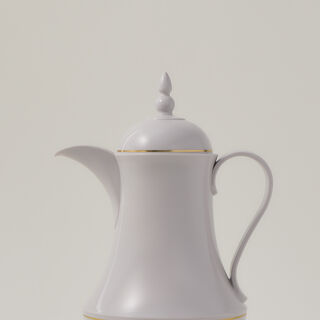 Dallety 1.0L Plastic Vacuum Flask Set 2 Pieces Gray Color