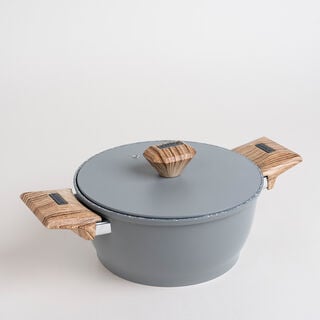 Alberto 7 piece grey granite cookware set