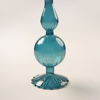 Homez Glass Ramadan Decorative Piece, Blue 10.5*10.5*60.5Cm