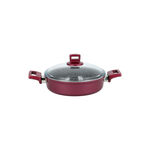 Alberto Granite Cookware Set 9 Pieces With Glass Lid Purple image number 6