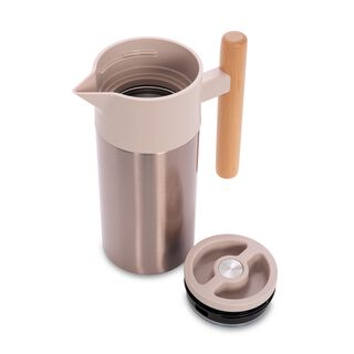 دلة ستيل حافظة للحرارة لون زهري 1.2 لتر