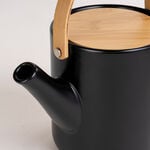 إبريق شاي وسخان إنجليزي بورسلان أسود من دلتي image number 3