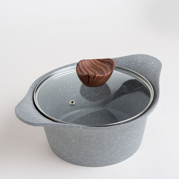 طقم أواني طهي جرانيت من البرتو 8 قطع جرانيت باللون الرمادي الفاتح image number 3